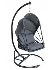 Huśtawka ogrodowa - szary fotel wiszący kokon Novia w sklepie Edinos.pl
