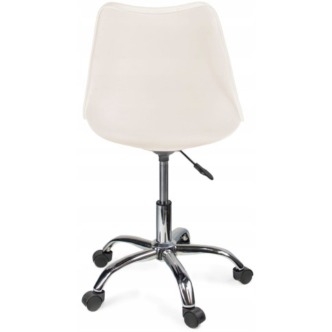 białe krzesło obrotowe do komputera w stylu skandynawskim Fosi 3X