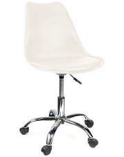 Białe krzesło obrotowe do biurka - Fosi 3X w sklepie Edinos.pl