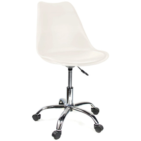 białe krzesło obrotowe skandynawskie do biurka Fosi 3X
