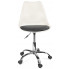 białe krzesło na kółkach do biurka z czarną poduszką Fosi 3X