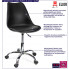 infografika czarnego krzesła obrotowego z poduszką Fosi 3X
