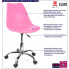 infografika różowego krzesła obrotowego z poduszką Fosi 3X