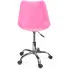 różowe krzesło obrotowe na kółkach w stylu skandynawskim Fosi 3X