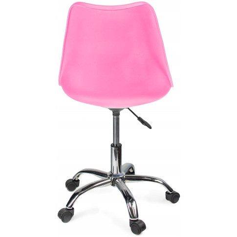 różowe krzesło obrotowe na kółkach w stylu skandynawskim Fosi 3X