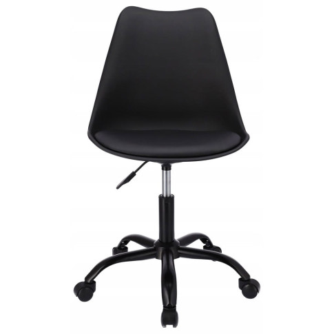 czarne krzesło obrotowe do biurka z poduszką Fosi 4X