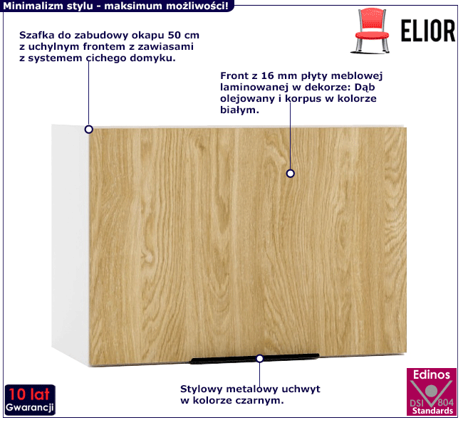 Okapowa szafka kuchenna 50 cm Bixor 28X