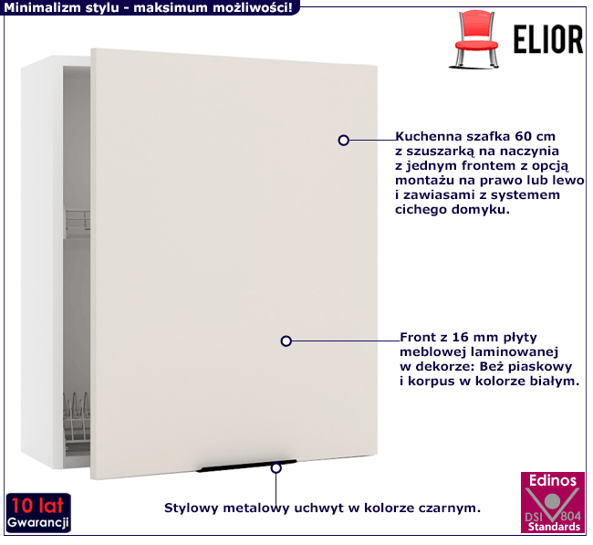 Górna szafka kuchenna z ociekarką 60 cm Bixor 31X