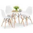 Stół skandynawski z 3 krzesłami Nadikos 4X