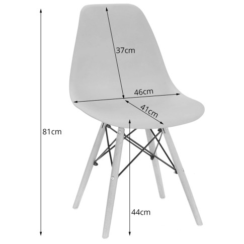 wymiary krzesła w zestawie Osato 4X
