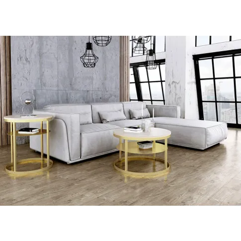 Wizualizacja stolika kawowego Garbi 3X dąb sonoma złoty