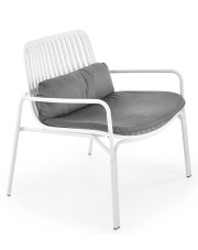 Białe nowoczesne krzesło ogrodowe - Pefo w sklepie Edinos.pl