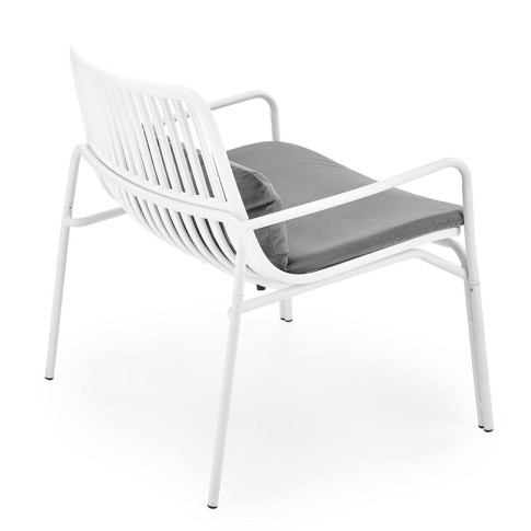 Białe nowoczesne krzesło ogrodowe Pefo