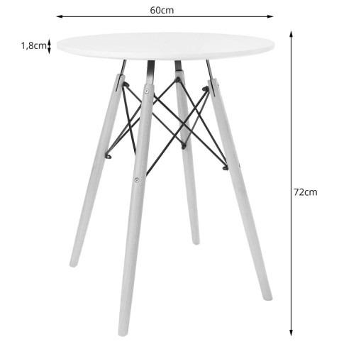 wymiary okrągłego stołu 60 cm z zestawu Osato 3X