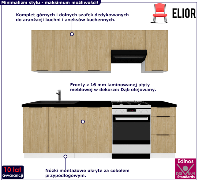 Komplet mebli kuchennych Bixor 37X