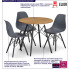 infografika dębowy stół z 3 krzesłami Osato 4X