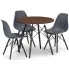 Skandynawski komplet stół 80 cm jesion i 3 krzesła - Osato 4X 2 kolory