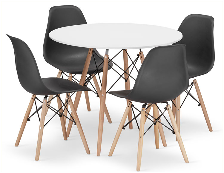 Zestaw mebli kuchennych stół z 4 krzesłami Osato 7X