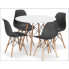 zestaw biały stół 100 plus 4 kuchenne krzesła Osato 7X