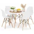 Zestaw skandynawski stół z krzesłami Nadikos 7X