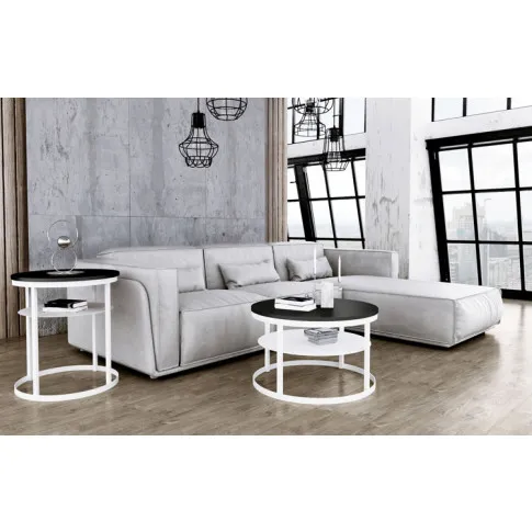 Wizualizacja stolika kawowego Gorbi 5X czarny biały