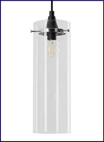 Szklana lampa wisząca tuba S321-Erza
