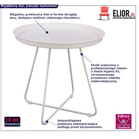 Fotografia Biały stolik kawowy Joha 2X z kategorii Stoliki kawowe