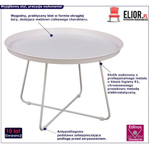 Fotografia Biały stolik kawowy Joha 3X z kategorii Salon