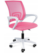 Różowy fotel obrotowy z regulacją - Azon 3X w sklepie Edinos.pl