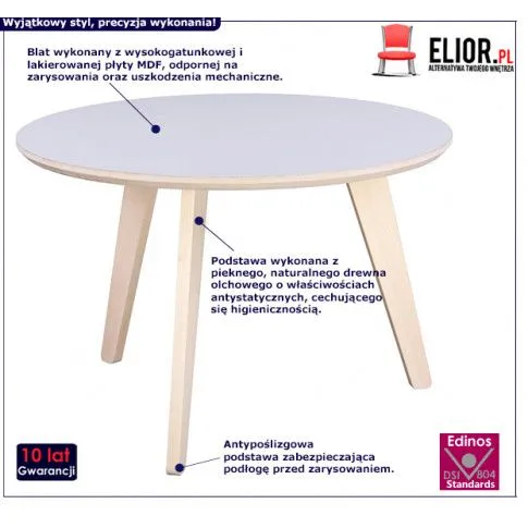 Fotografia Stolik kawowy Gefo - biały z kategorii Ławy i stoliki