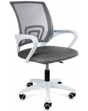 Szare krzesło obrotowe do biurka - Azon 3X w sklepie Edinos.pl