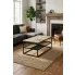 Prostokątny stolik kawowy w stylu industrialnym dąb sonoma   czarny Hila 4X