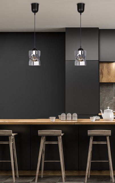 Lampa wisząca z kloszem z dymionego szkła Z023-Vido