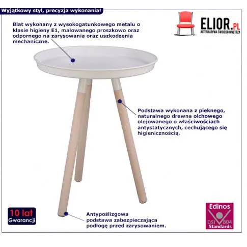 Fotografia Stolik kawowy Elgros - biały z kategorii Stoliki kawowe