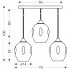 lampa regulowana wisząca 3 zwisy czarna nowoczesna Z032-Saso wymiary