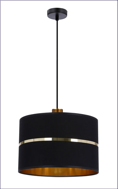 Pojedyncza czarno-złota lampa abażurowa Z035-Reso