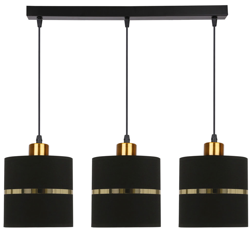 Lampa wisząca z 3 abażurami na listwie Z037-Gaspari