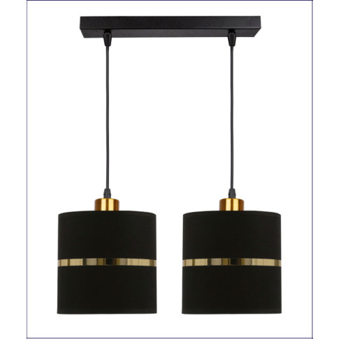 czarno złota podwójna lampa wisząca Z036-Reso