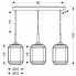 wymiary metalowej lampy wiszące w stylu loft 3 klosze Z050-Nevo