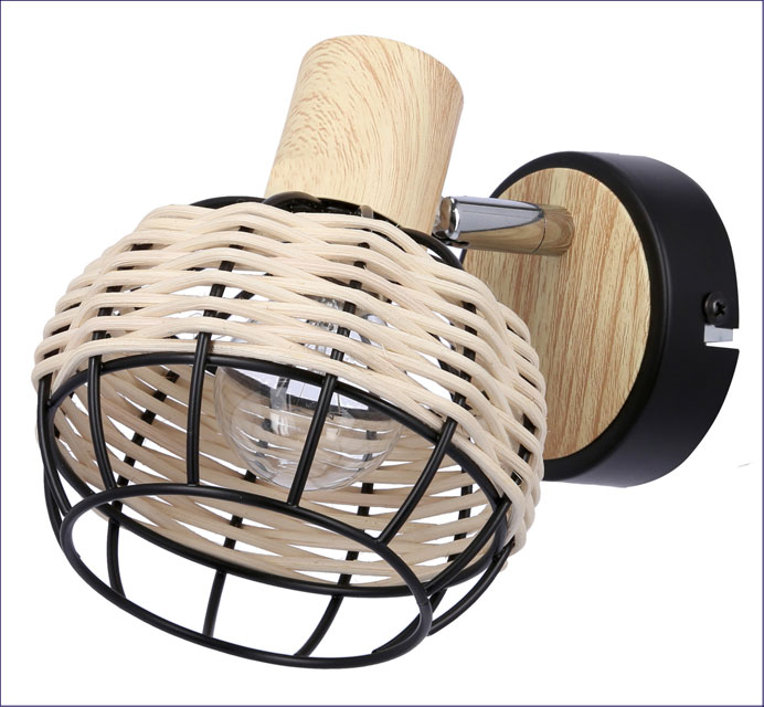 Kinkiet z rattanowym kloszem J320-Lunari