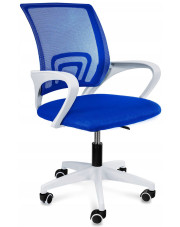Niebieski fotel obrotowy do biurka - Azon 3X w sklepie Edinos.pl