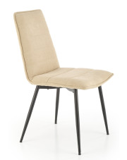 Beżowe nowoczesne krzesło tapicerowane - Zifo w sklepie Edinos.pl