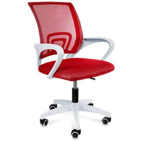 czerwony ergonomiczny fotel na kółkach do biurka Azon 3X