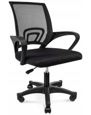 Czarne krzesło obrotowe komputerowe - Azon 4X w sklepie Edinos.pl