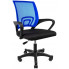 Niebieski fotel obrotowy do biurka - Azon 4X