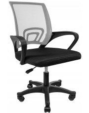 Szare krzesło obrotowe do biura i pracowni - Azon 4X w sklepie Edinos.pl