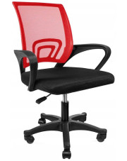 Czerwony fotel obrotowy do komputera - Azon 4X w sklepie Edinos.pl