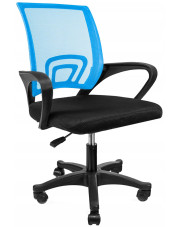 Jasnoniebieskie krzesło obrotowe do pracowni - Azon 4X w sklepie Edinos.pl