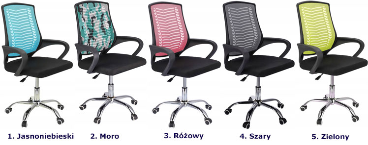 Kolory krzesła obrotowego Roso