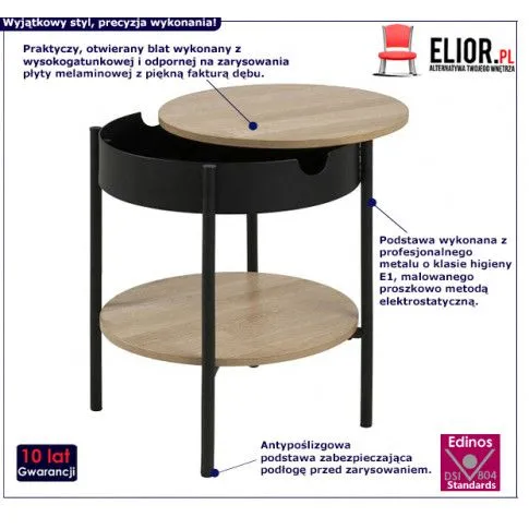 Fotografia Stolik kawowy Dortis - dąb z kategorii Stoliki kawowe